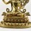 Tibetan Buddhist Copper Alloy with Gold Gilded, Hand Painted Face  20.5" Manjushri Statue