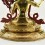 Tibetan Buddhist Copper Alloy with Gold Gilded, Hand Painted Face  20.5" Manjushri Statue