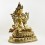 Tibetan Buddhist Copper Alloy with Gold Gilded, Hand Painted Face 20.5" White Tara Statue