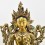 Tibetan Buddhist Copper Alloy with Gold Gilded, Hand Painted Face 20.5" White Tara Statue