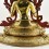 Tibetan Buddhist Copper Alloy with Gold Gilded, Hand Painted Face 20.5" White Tara Statue