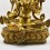 Tibetan Buddhist Copper Alloy with Gold Gilded, Hand Painted Face 19" Green Tara Statue