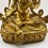 Tibetan Buddhist Copper Alloy with Gold Gilded, Hand Painted Face 19" Green Tara Statue