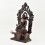 Hand Made Copper Alloy in Oxidation Finish 17" Medicine Buddha on Throne Sculpture