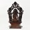 Hand Made Copper Alloy in Oxidation Finish 17" Medicine Buddha on Throne Sculpture