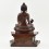 Hand Made Copper Alloy in Oxidation Finish 17" Medicine Buddha on Throne Sculpture