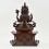 Hand Made Copper Alloy in Oxidation Finish 17" Chenrezig on Throne Sculpture Statue