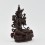 Hand Made Copper Alloy in Oxidation Finish 6.5" Green Tara / Dholma Statue