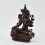 Hand Made Copper Alloy in Oxidation Finish 6.5" Green Tara / Dholma Statue