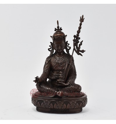 Hand Made Copper Alloy in Oxidation Finish 8.25" Guru Padmasambhava Statue