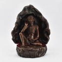 Hand Made Copper Alloy in Oxidation Finish 10.75" Guru Milarepa Statue