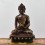 Hand Made Copper Alloy with Silver in Oxidation Finish 7.25" Shakyamuni Buddha Statue