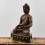 Hand Made Copper Alloy with Silver in Oxidation Finish 7.25" Shakyamuni Buddha Statue