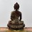 Hand Made Copper Alloy with Silver in Oxidation Finish 7.25" Shakyamuni Buddha Statue