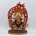 Hand Made Gold Gilded and Hand Painted Face 13.75" Panjaranatha Mahakala Statue