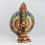 Hand Made Gold Gilded and Hand Painted Face 15.25" Thousand Armed Avalokiteshvara Statue