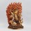 Hand Made Copper Alloy 24 Karat Gold Gilded and Hand Painted Face 10.25" Vajrapani Statue