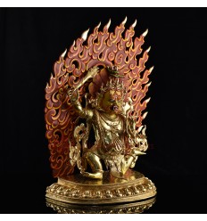 Hand Made Gold Gilded and Hand Painted Face 20" Achala - Chandamaharoshana Statue