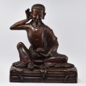 Hand Made Copper Alloy in Oxidation Finish 13.5" Guru Milarespa Statue