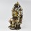 Hand Made old Gilded Silver Plated Copper Alloy in Oxidation Finish 13.5" Maitreya  Statue