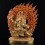 Hand Made  Copper Alloy Gold Gilded and Hand Painted Face 18.75" Vajrapani Statue