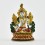 Machine Made, Hand Painted Copper Alloy with Gold Plated 2.25" White Tara Statue