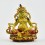 Machine Made, Hand Painted Copper Alloy with Gold Plated 2.75" Yellow Dzambhala  Statue