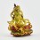 Machine Made, Hand Painted Copper Alloy with Gold Plated 2.75" Yellow Dzambhala  Statue