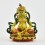 Machine Made, Hand Painted Copper Alloy with Gold Plated 2.75" Yellow Dzambhala  Statue