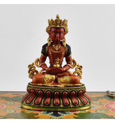 Machine Made with Hand Finishing Touch, Gold Plated Copper Alloy 4" Aparmita Statue