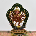 Machine Made with Hand Finishing Touch, Gold Plated Copper Alloy 8.25" Dancing Ganesha Statue