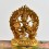 Machine Made Gold-Plated Copper Alloy 6.5" Gold-Plated White (Dragon) Dzambhala Statue