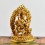 Machine Made Gold-Plated Copper Alloy 6.5" Gold-Plated White (Dragon) Dzambhala Statue