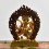 Machine Made Gold-Plated Copper Alloy 6.5" Gold-Plated White (Dragon) Dzambhala Statue