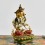 Machine Made with Hand Finishing Touch, Gold Plated Copper Alloy 4" Colorful Chenrezig Buddha Statue