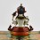 Machine Made with Hand Finishing Touch, Gold Plated Copper Alloy 4" Colorful Chenrezig Buddha Statue