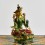 Machine Made with Hand Finishing Touch, Gold Plated Copper Alloy 3.75" Colorful Green Tara Statue