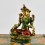 Machine Made with Hand Finishing Touch, Gold Plated Copper Alloy 3.75" Colorful Green Tara Statue