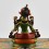 Machine Made with Hand Finishing Touch, Gold Plated Copper Alloy 3.75" Colorful Green Tara Statue