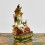 Machine Made with Hand Finishing Touch, Gold Plated Copper Alloy 3.75" Colorful White Tara Statue