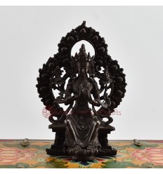 Machine Made with Hand Finishing TouchOxidized Copper Alloy 6"  Maitreya Buddha Statue