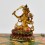 Machine Made with Hand Finishing Touch, Gold Plated Copper Alloy 3.75" Painted Manjushri Statue