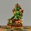 Machine Made with Hand Finishing Touch, Gold Plated Copper Alloy 3.75" Colorful Green Tara Statue