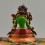 Machine Made with Hand Finishing Touch, Gold Plated Copper Alloy 3.75" Colorful Green Tara Statue