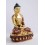 Fine Quality 8.25" Amitabha/Amida Buddha Gold Gilded with Face Painted Statue from Patan, Nepal