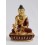 FINE QUALITY 6" MEDICINE BUDDHA GOLD GILDED WITH FACE PAINTED COPPER STATUE FROM PATAN, NEPAL