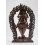 Fine Quality 13.25" Panjarnata Mahakala Oxidized Copper Alloy Statue from Patan, Nepal