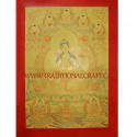 33" x 23.5" White Tara Thangka Painting