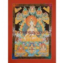 46.5" x 34.5" White Tara Thangka Painting