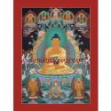 34" x 24.5" Shakyamuni Buddha Thangka Painting